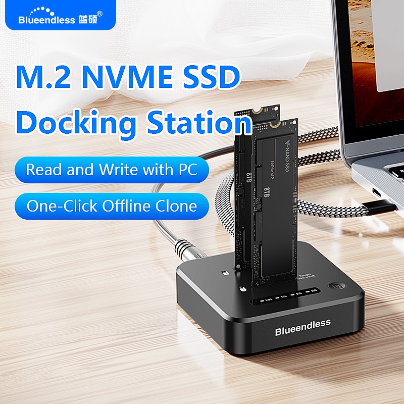 8Tb M2 Nvme Ssd - Station d'accueil Blueendless Offline Clone Dual